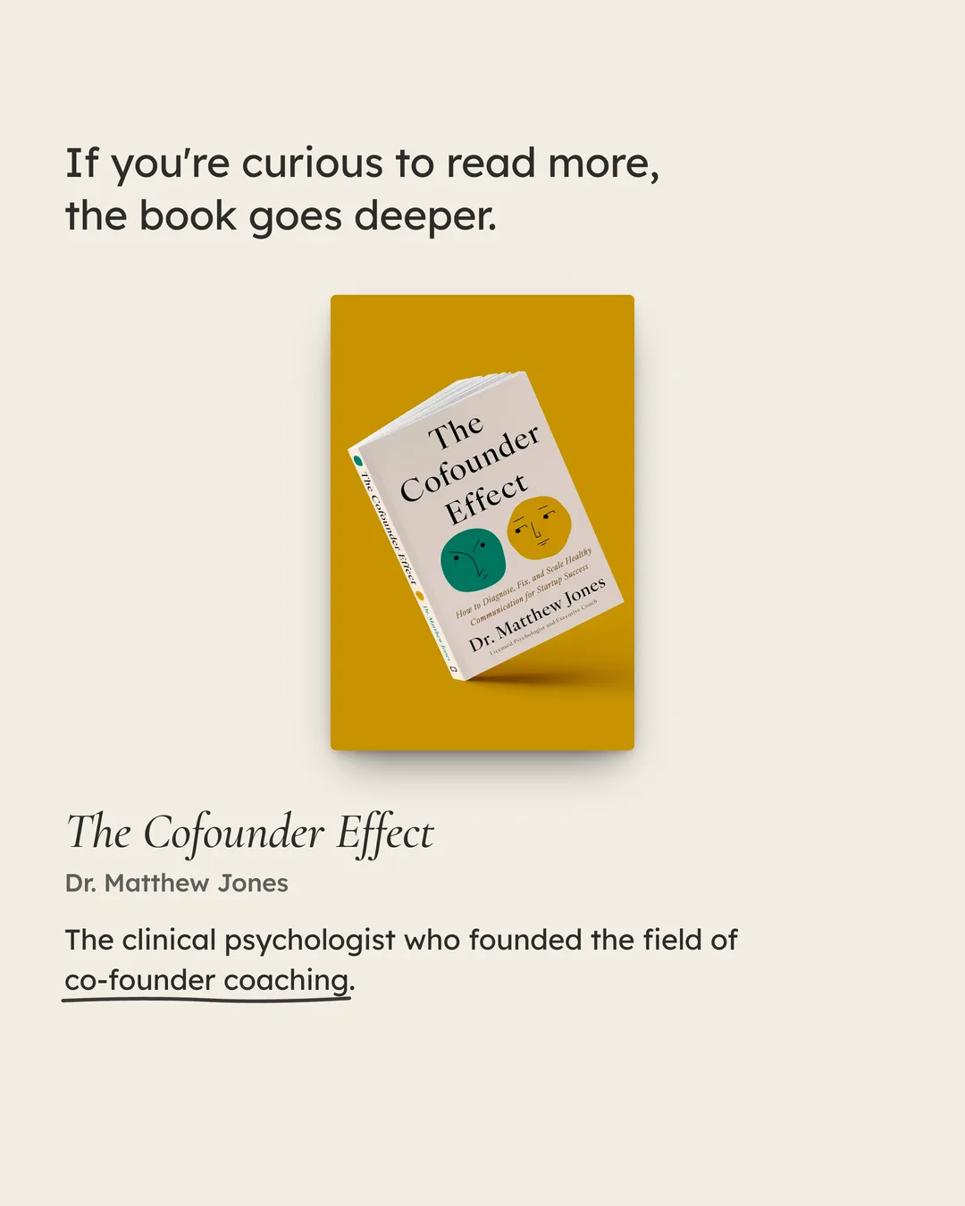 For co-founders — The cofounder effect: a 3 minute read