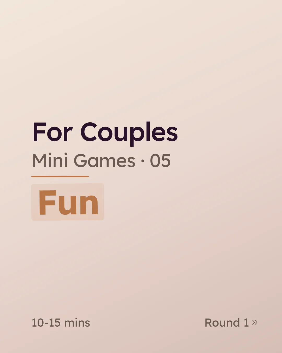 For Couples — Fun: a 10–15 minute conversation game
